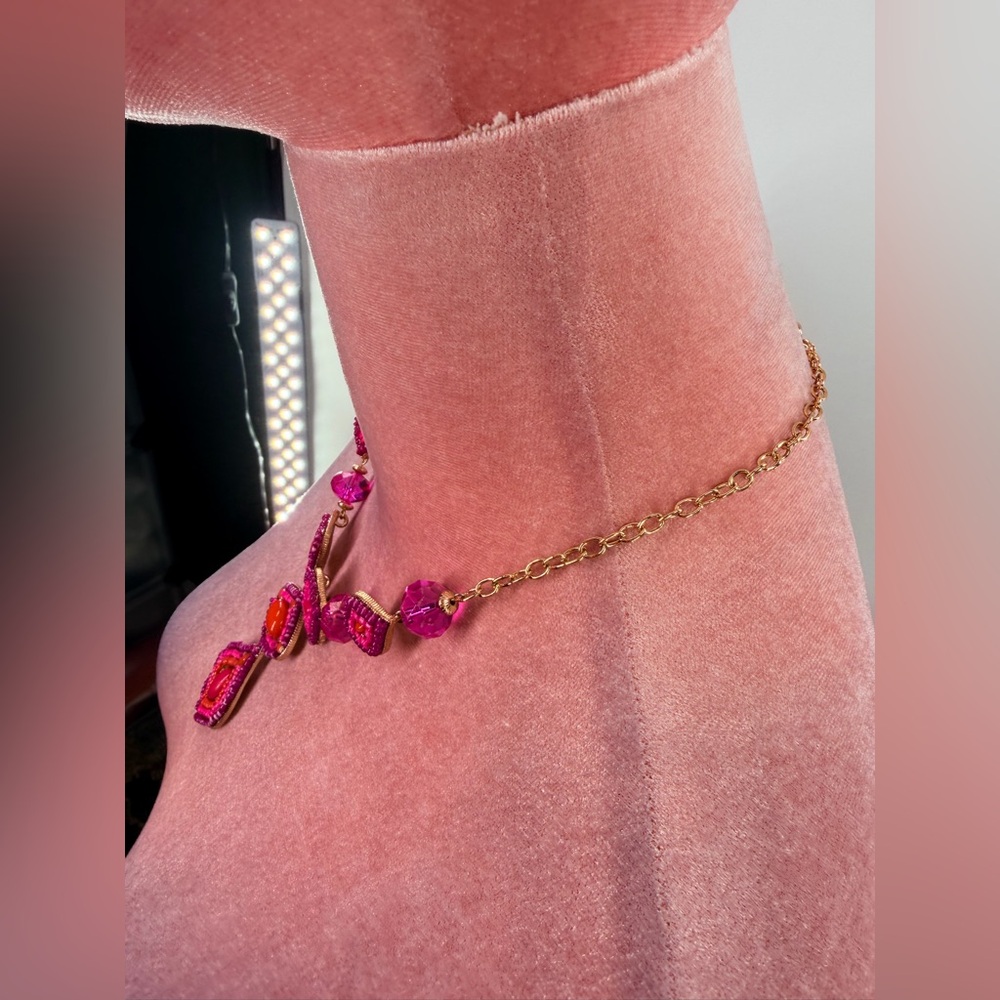 EUC Erica Lyons Cabochon And Bead Statement Necklace - Picture 5 of 7